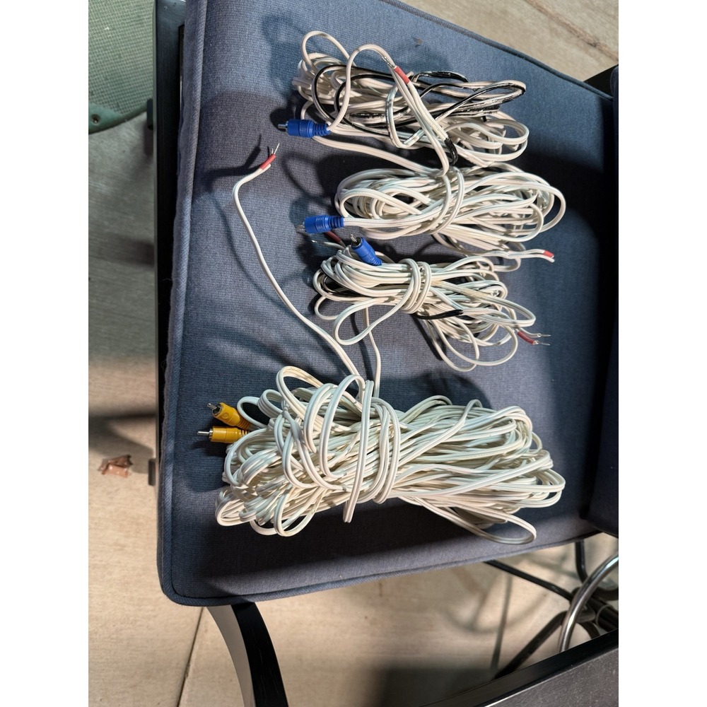 (5) Bose Lifestyle & Acoustimass  White Speaker Wires RCA to Bare Wire